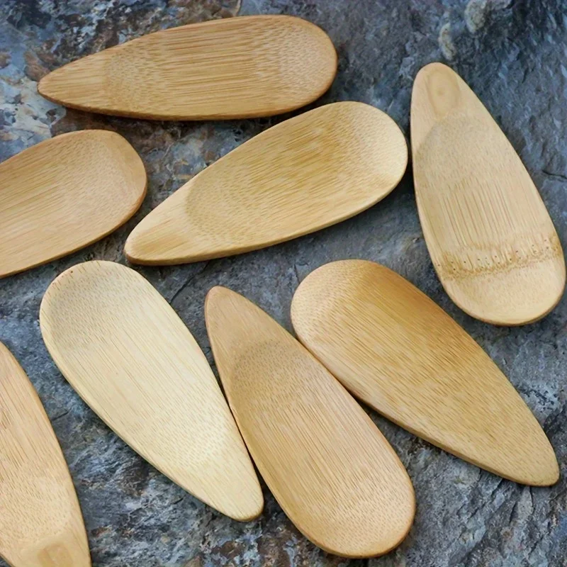 1pc, Mini Spoon, Creative Small Bamboo Spoon, Tea Spoon Compact Mini Coffee Spoon Jam Dressing Teaspoon, Short Handle Tea Spoon