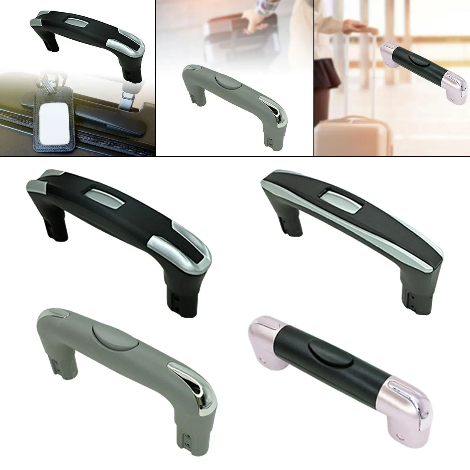 Luggage Handle Replacement Rolling Luggage Easy Installation Nonslip Suitcase Pull Handle Grip for Telescopic Handle 15.8cm