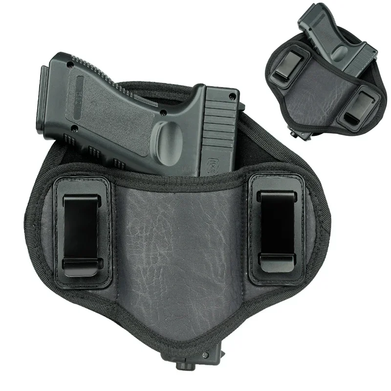 

Universal Gun Holster Right Hand Tactical Concealed Carry IWB Waist Holsters PU Leather Hunting Shooting Molle Pistol Holster