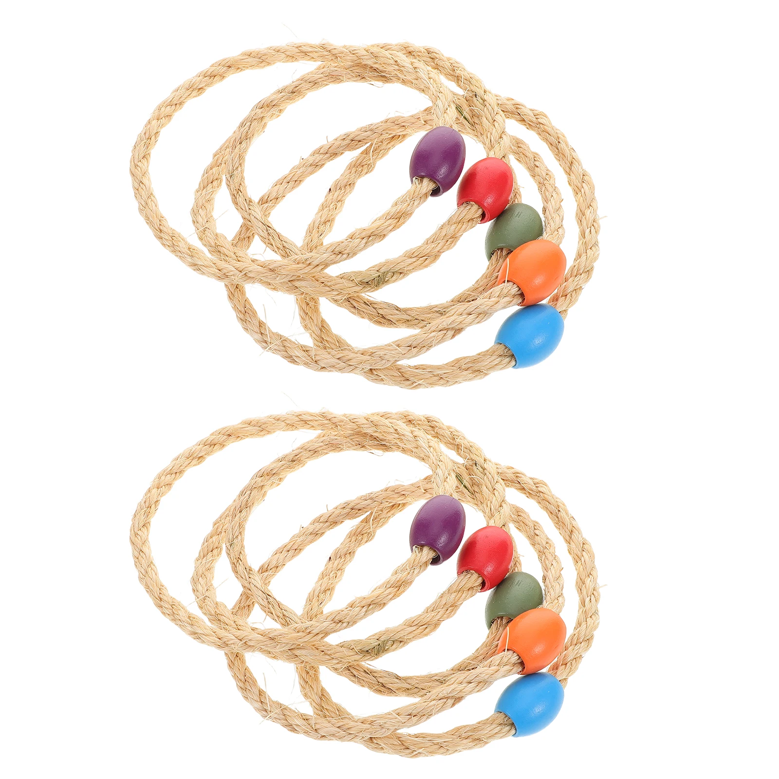 

10pcs Rope Ring Toss Durable Outdoor Kids Play Equipment Assorted Color Skill Development Agility Practice Team Building