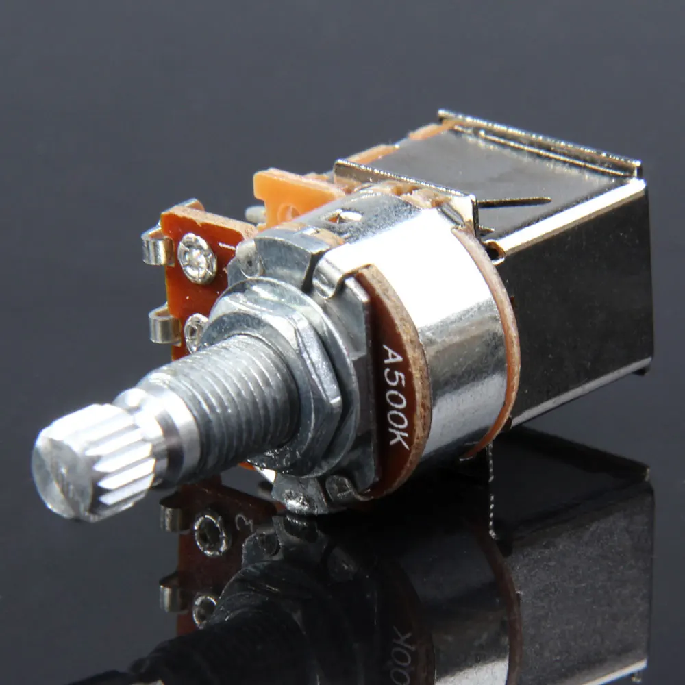 Push Pull Control Pot Potentiometer A500K/B500K/A250K/B250K Volume Push Pull Pot Potentiometer Guitar Potentiometer Guitar Parts