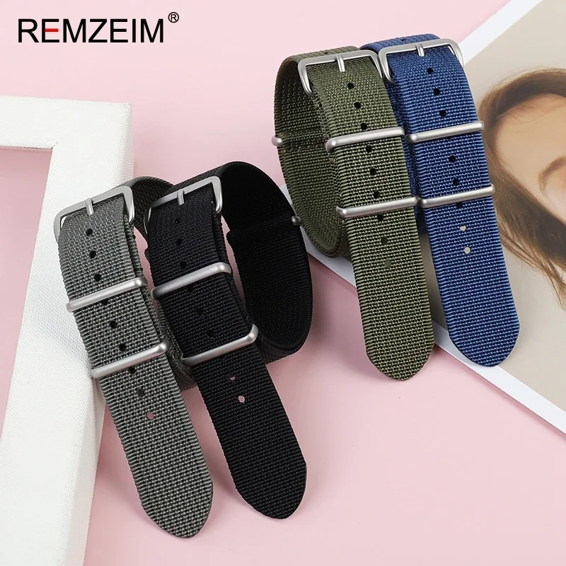 Hochwertiges Nylon-Uhrenarmband, braun, grün, schwarz, Band, Militär, lässig, Armband, Armee, Sport, Armband, Ersatzgürtel – Detail 6