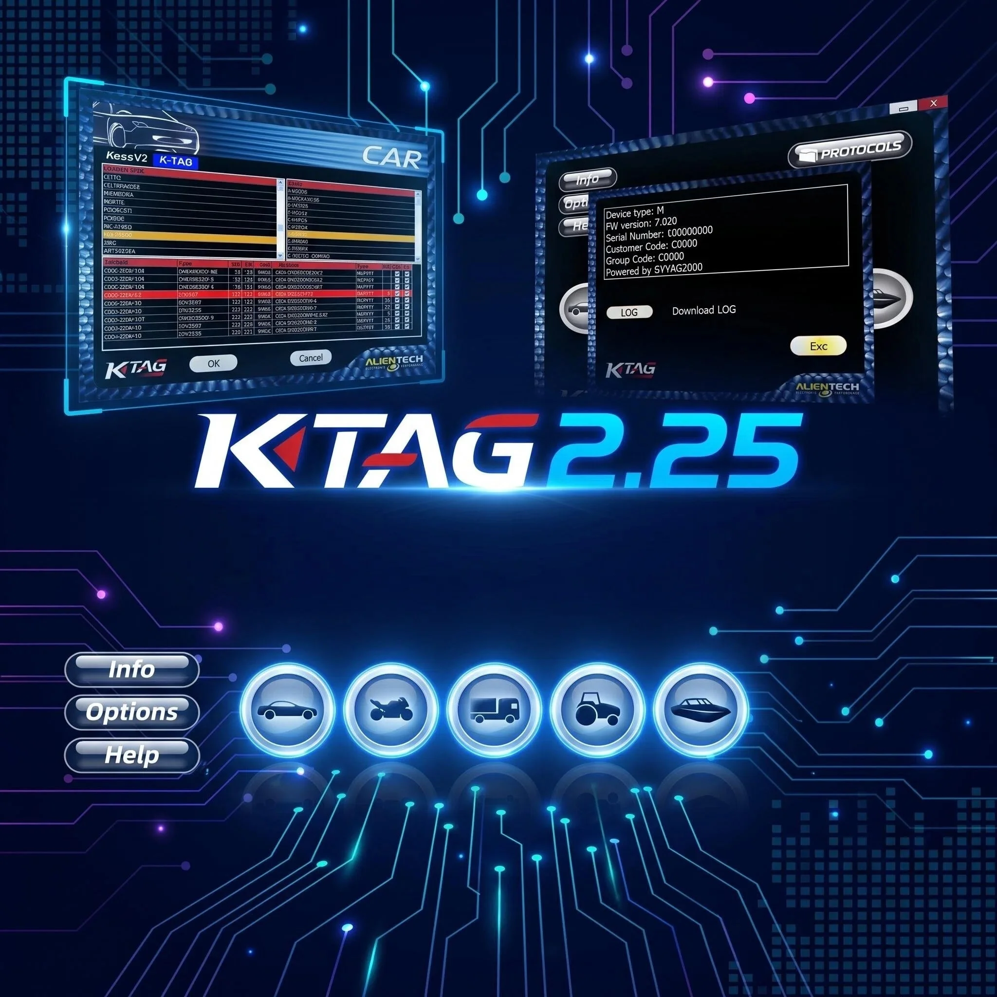 KTAG 2.25 ECU chip programming tool repair software ktag 2.25 Diagnostic tools tuning auto ecu cars trucks 2024 new vci Program