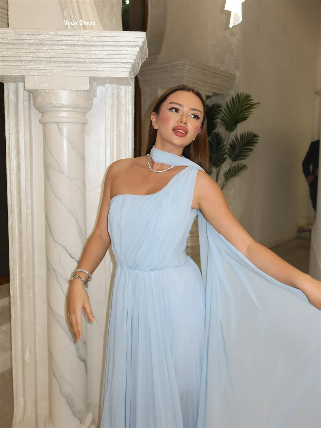 Vows-vestidos elegantes para mujer, para ocasiones especiales, cuello redondo, vestidos De baile hechos a medida, línea A, batas De gasa para cóctel y graduación