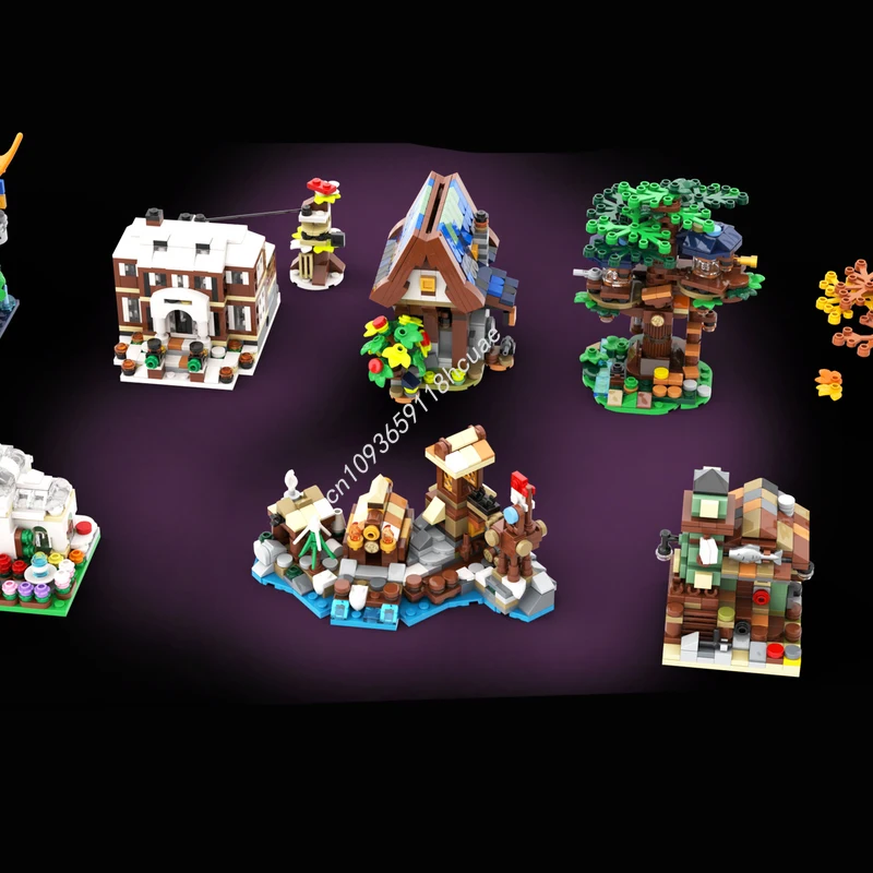 5400 stks MOC Mini Ideeën Collectie nan Model bouwstenen Monteren idee DIY Modulaire Architectuur speelgoed Verjaardag kerstcadeaus