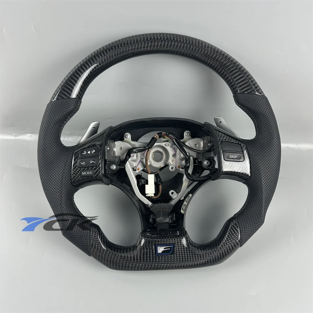 

Custom Black Carbon Fiber Leather With heating Steering Wheel for Lexus IS 2006 2007 2008 2009 2010 2011 2011 car accessories