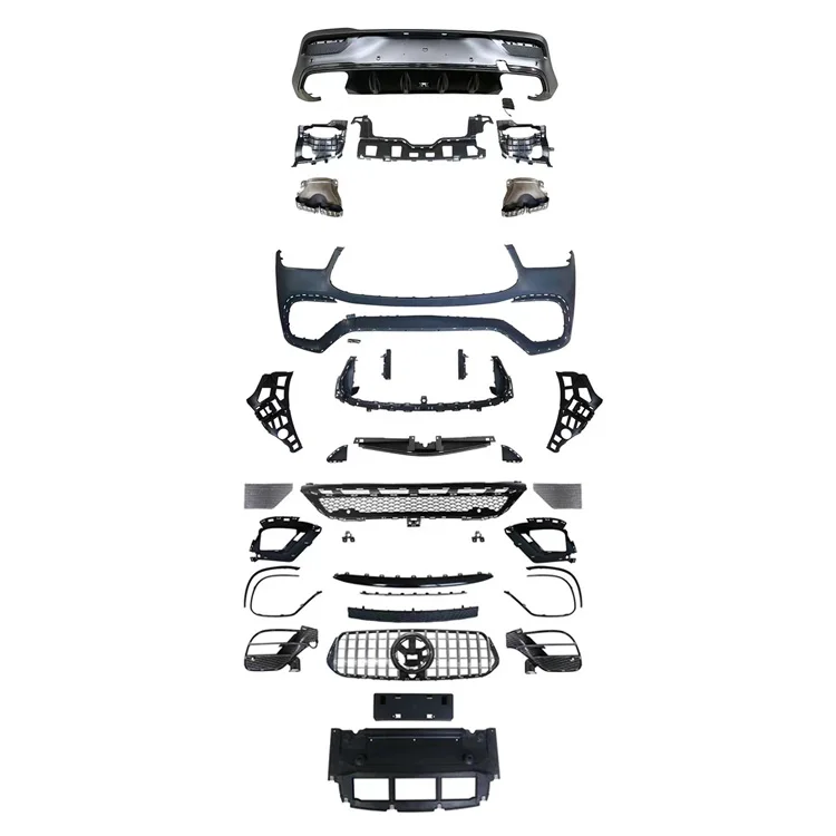 New High Quality GLE63 Style Body Kit Rear Diffuser Exhaust Pipe Front Bumper for Mercedes-Benz GLE Coupe W167 C167 2020+ Plug