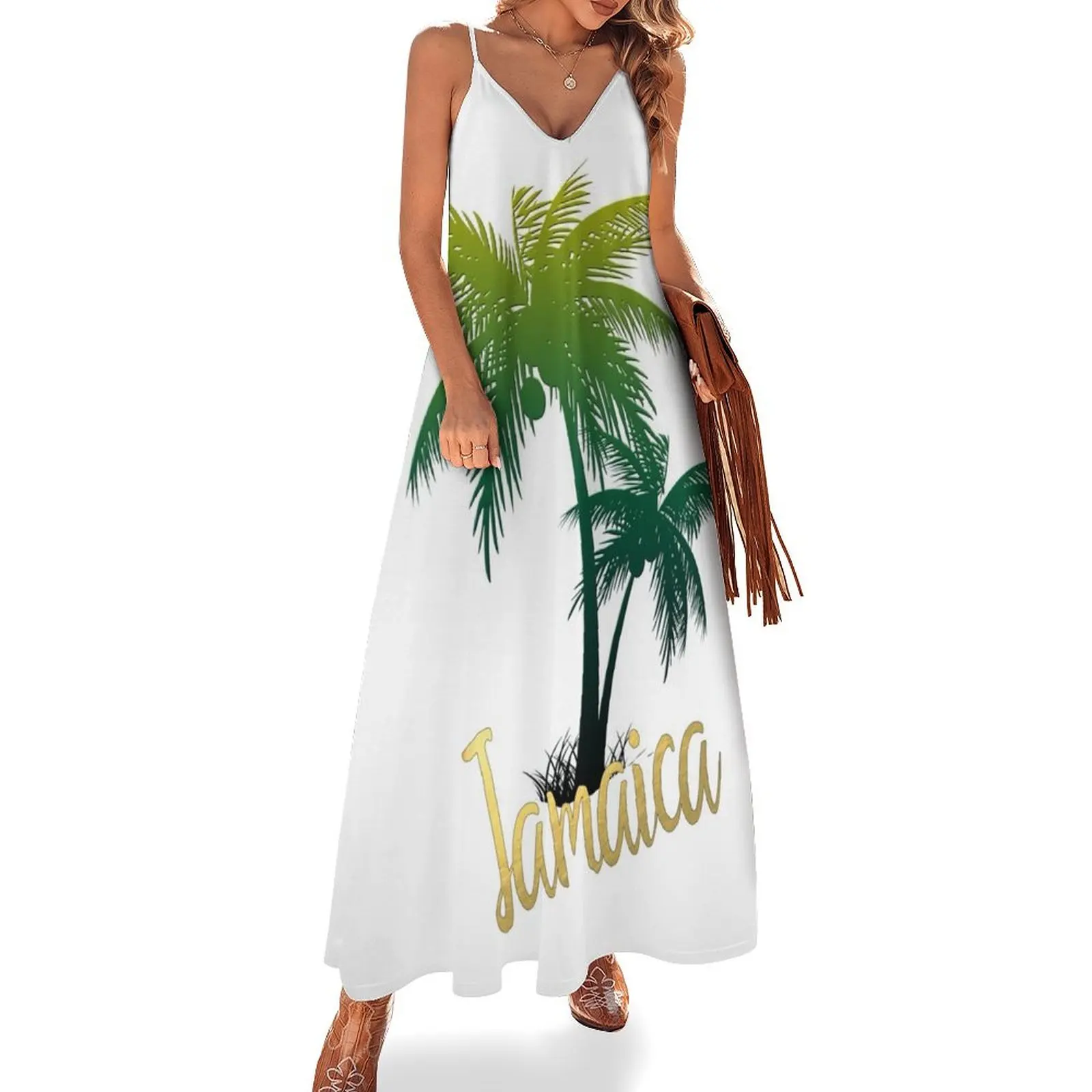 

Palm Tree Jamaica Sleeveless Dress elegant evening dresses for women 2025 ladies dresses for special occasions Dress