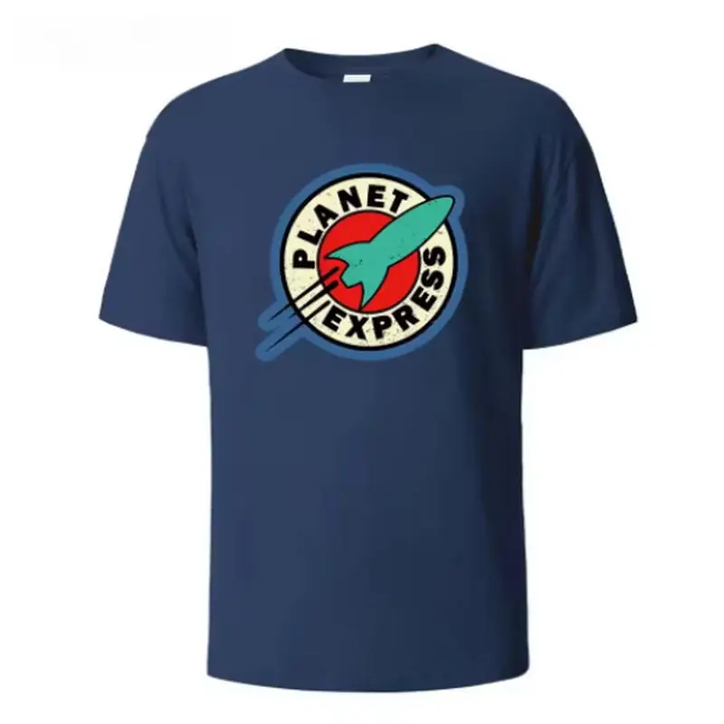 Planet Express Printed Breathable Round Neck Mens Tee Pure Cotton Simple Fashionable Casual Wear Lightweight Soft Mens T-shirt