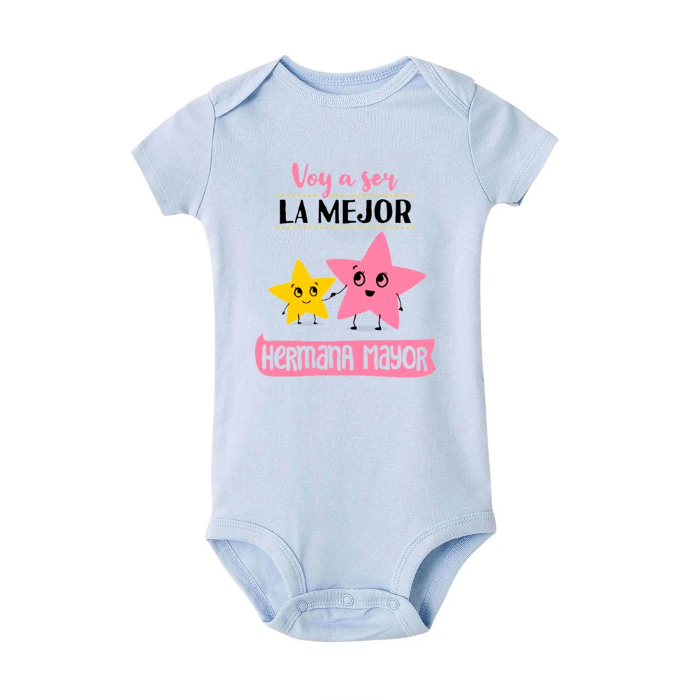 Im Going To Be The Best Big Sister Baby Romper Toddler Jumpsuit Short Sleeve NewBorn Rompers Pregnancy Announcement Clothing