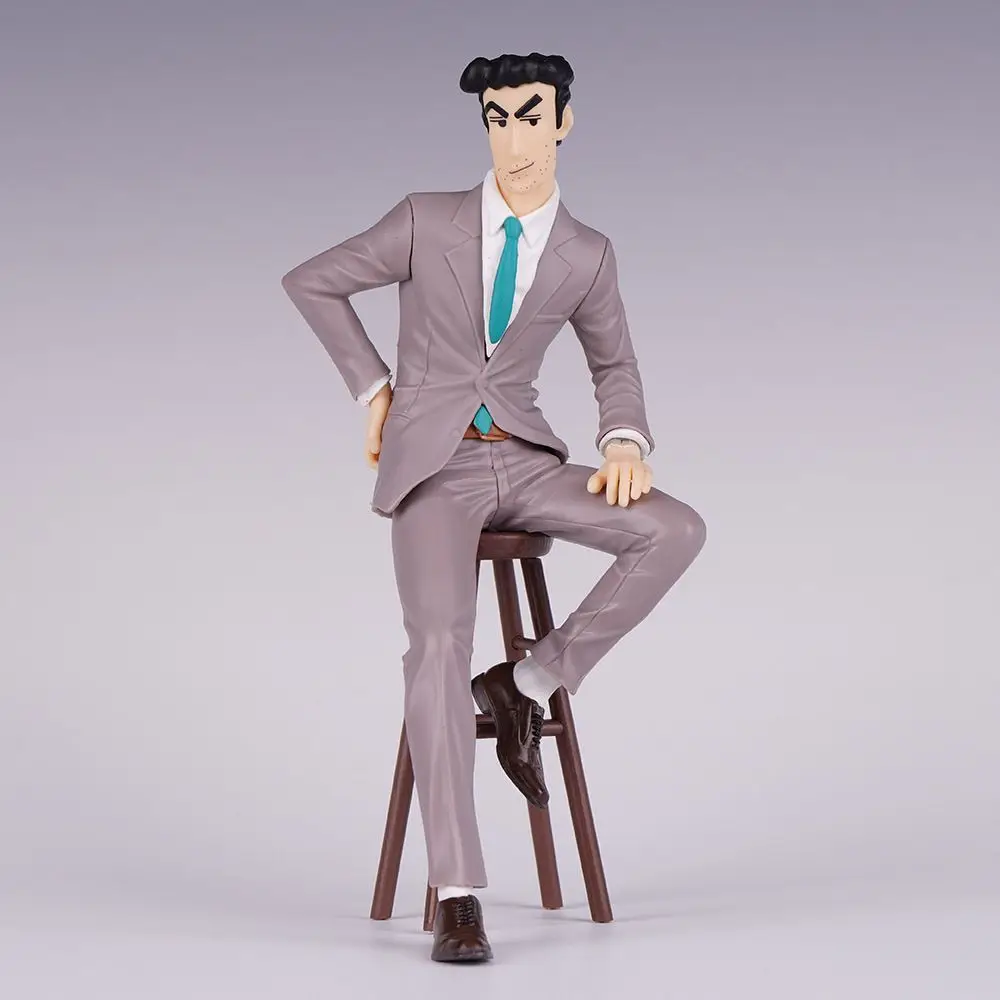 Crayon Shin-chan Hiroshi Nohara Anzug-Figur Modell Schreibtisch-Ornament Sammlerstück Geschenk für Fans