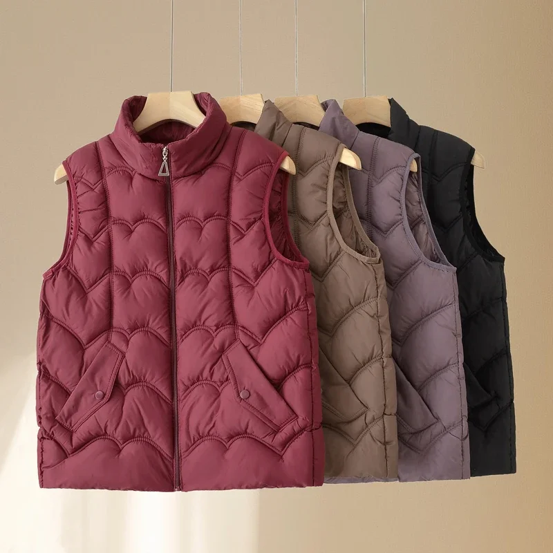 

Autumn Winter New Fashion Women Loose-Fit Thin Cotton Vest Warm Female Cotton-Padded Shoulder Jacket