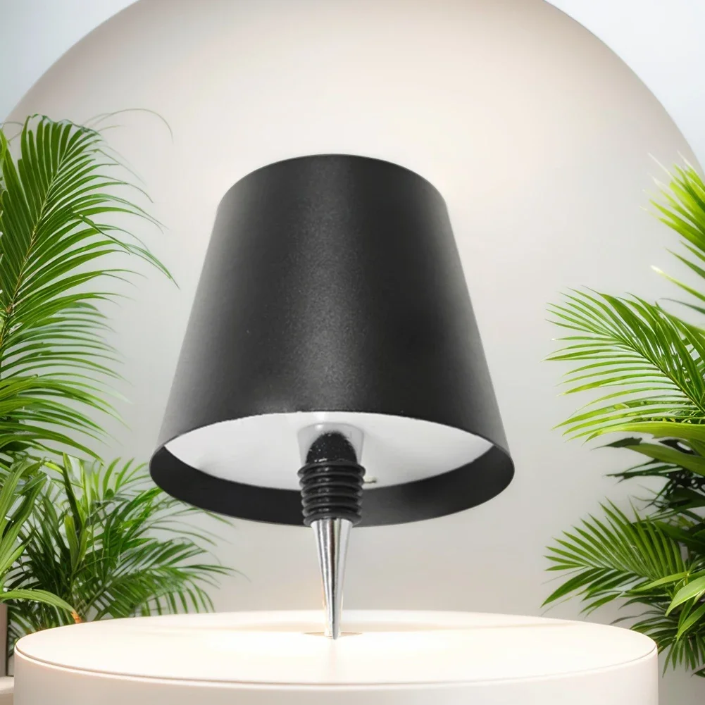 Lampe LED en Forme de Bouteille de Vin Sans Fil, Rechargeable, Contrôle Tactile, RVB, 3 Couleurs, Gradation en Continu, Veilleuse Décorative de Bureau