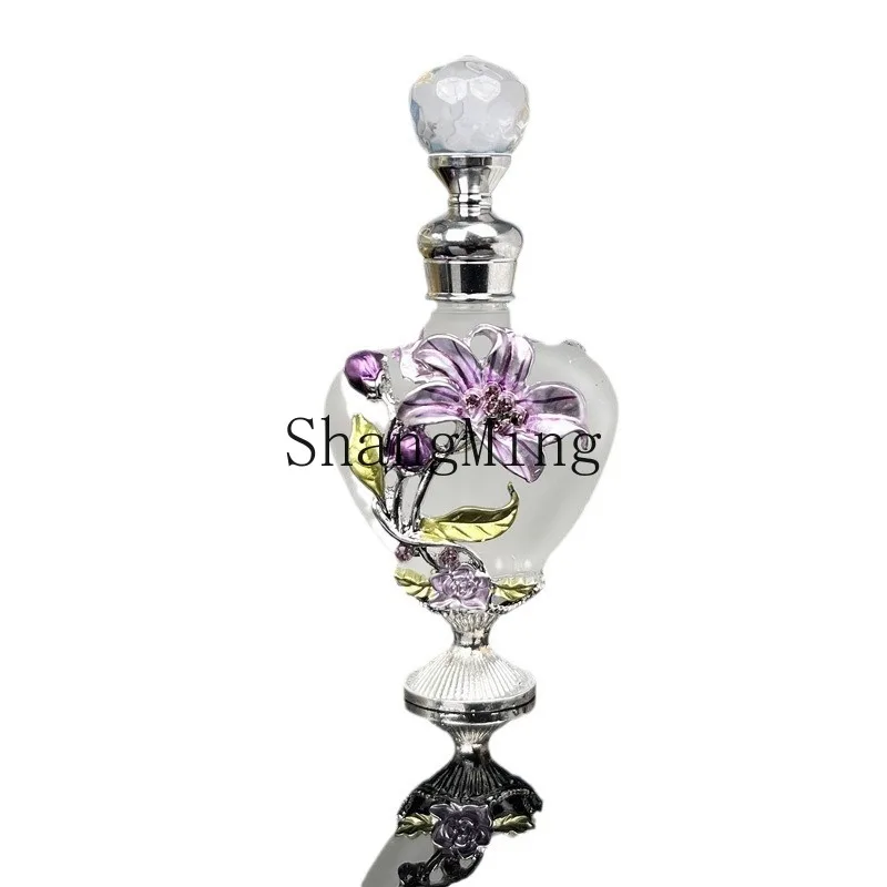 

XH factory direct sales fashion high-end jewelry orchid diamond style perfume essential oil empty bottling