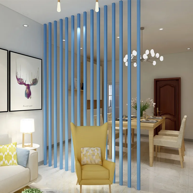 Wrought iron office screen partition wall living room bedroom mobile column decorative entrance