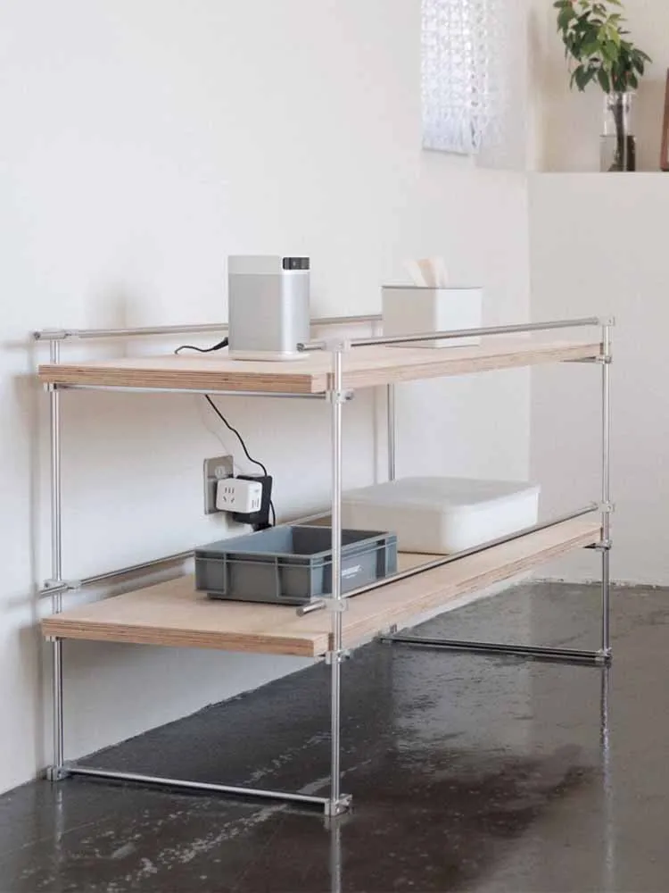 Multi story shelves, balconies,   floor to ceiling shelves, kitchen minimalist storage exhibition