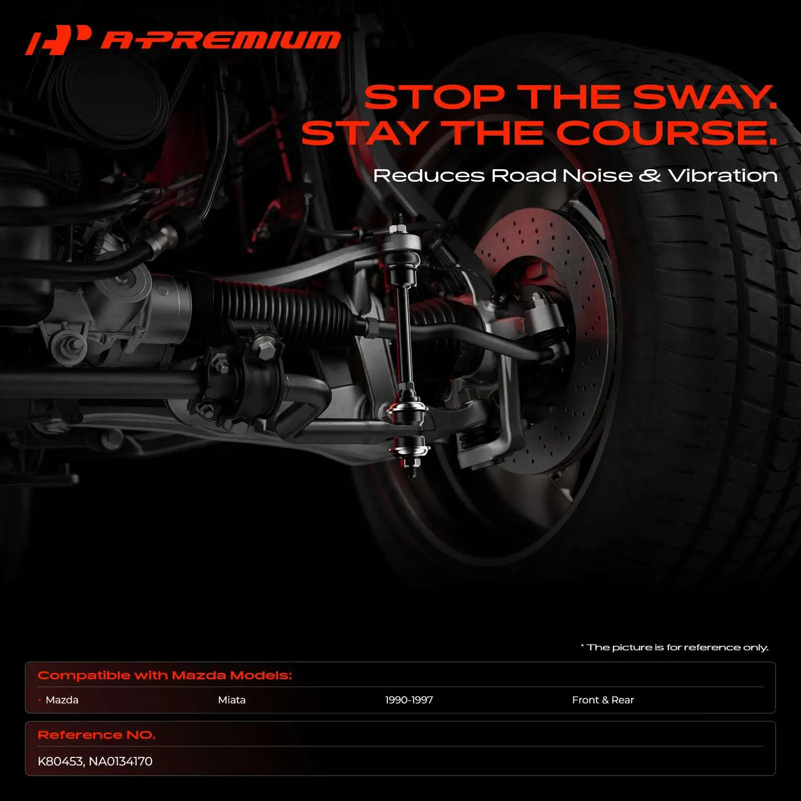 A-Premium 4x Front & Rear Suspension Stabilizer Sway Bar Link for Mazda Miata 1990-1997