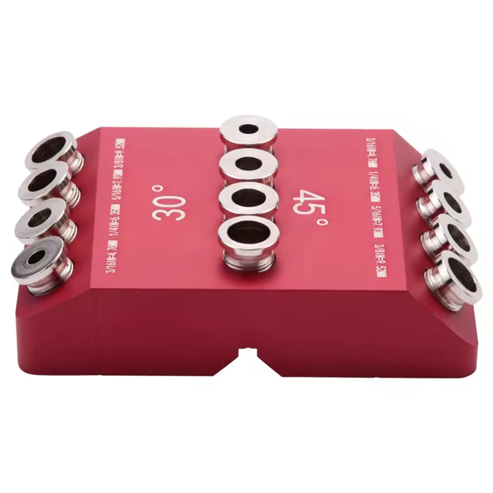 

A43F-30°/45°/90° Angle Drill Hole Guide Jig For Angled And Straight Hole,Cable Railing Lag Screw Drilling Template,1PCS