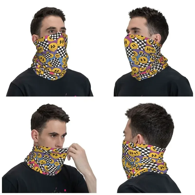 Smile Face Bandana Nek Gaiter Print Bivakmutsen Wrap Sjaal Warm Fietsen Wandelen Voor Mannen Dames Volwassen Wasbaar