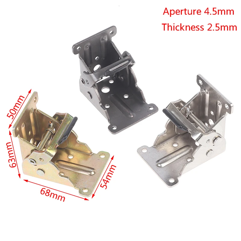 90 Degree Furniture Hinges Self-Locking Folding Hinge Table Door Connection Hardware Anti-Corrosion Invisible Corner Brackets