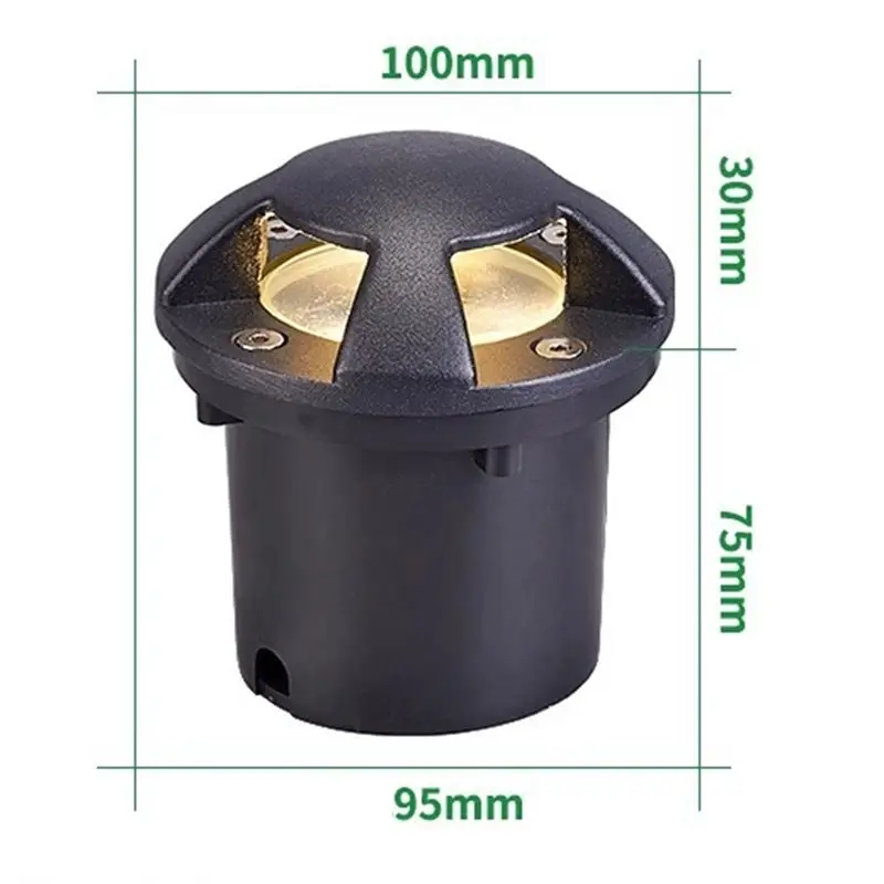 KYCOR-3W Waterproof LED Underground Light For Outdoor Garden Path Under Floor Buried Yard Spot Landscape Single-Sided Light