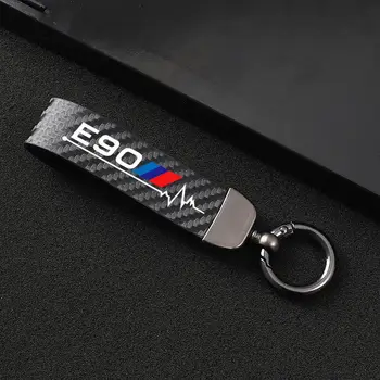 Portachiavi in pelle per moto con fibbia a ferro di cavallo per BMW E30 E34 E36 E39 E46 E60 E61 E84 E87 E90, accessori per auto con cordino 6 best sales Portachiavi bmw - №6