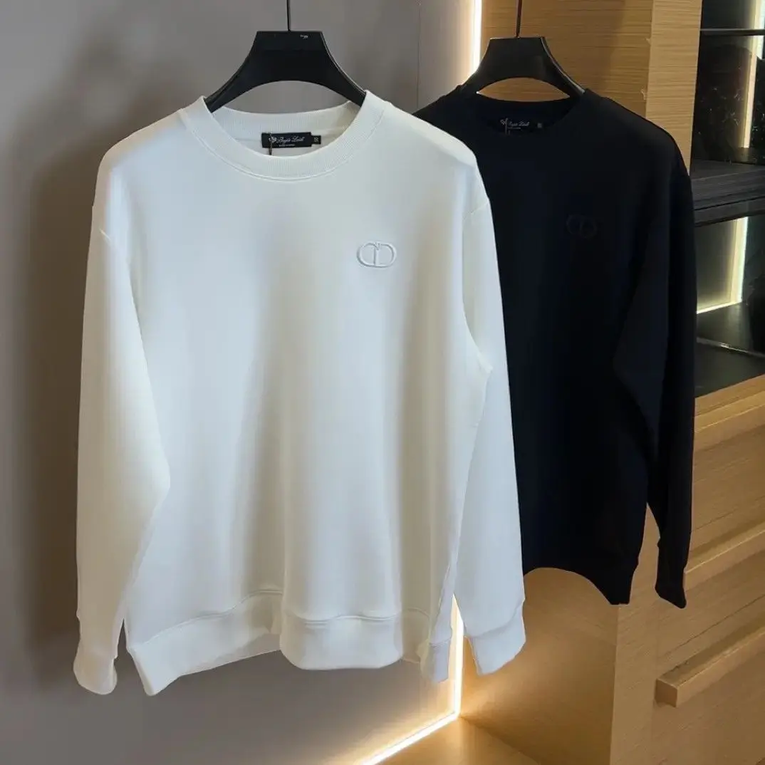 

Осень-зима Thiened Long Sve round Ne Толстовка Повседневная деловая мужская основа irt Молодежный тренд из искусственного материала Slim Fit