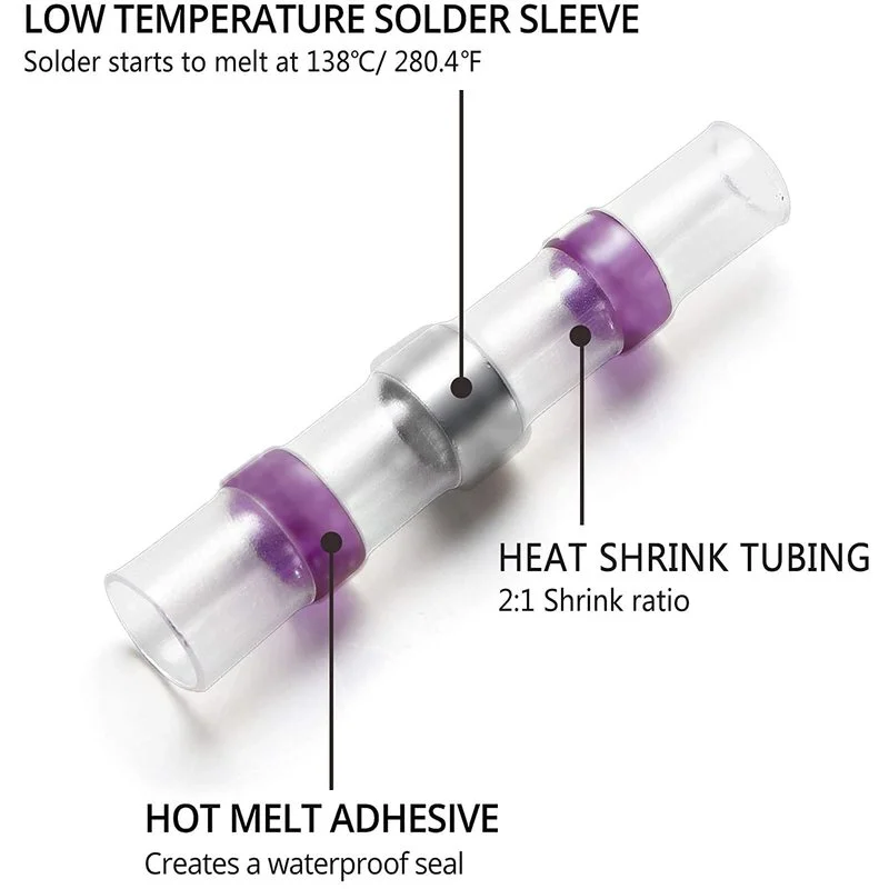 50/150/250 шт., Термоусадочные соединители