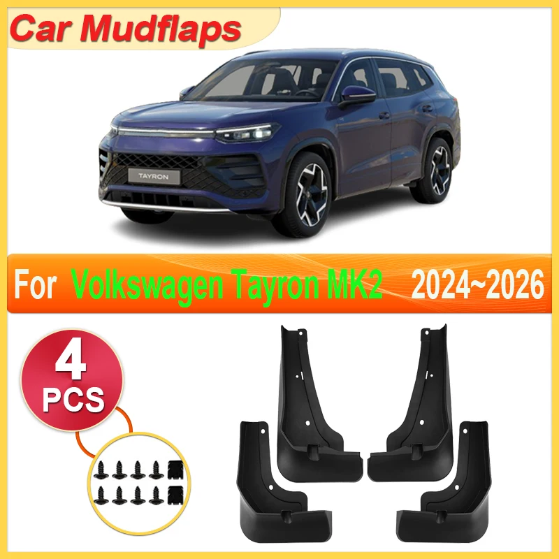 

Car Mudguards Parts For Volkswagen Tayron MK2 VW Tiguan North America 2024~2026 Mudflap Fender Flare Cover Guard Mud Accessories