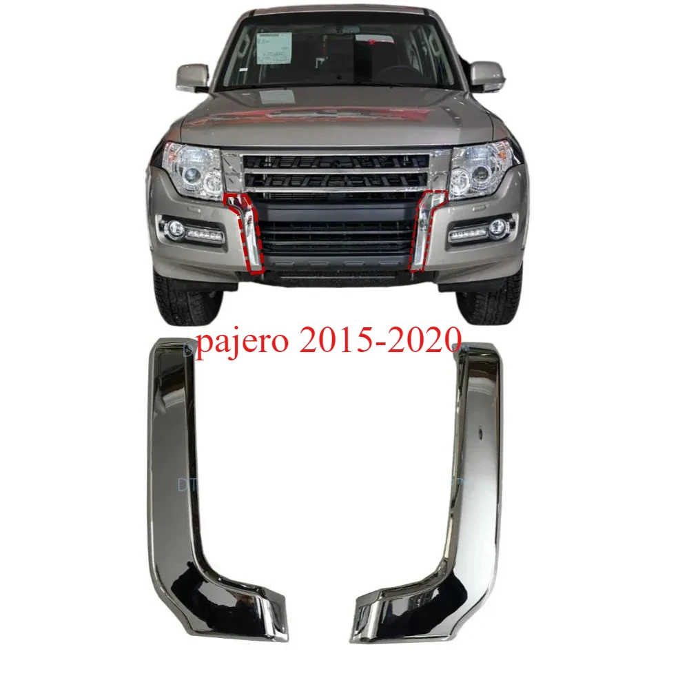 

1 Pcs 2015-2020 Chrome Cover For Pajero V90 6407A121 front bumper Strip For Montero V80 decoration board For Shogun V97 V87 V93