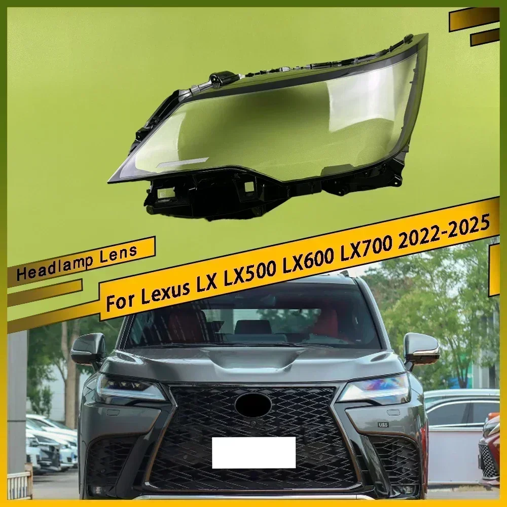 

L/R Car Headlamps Cover Clear Headlight Cover Transparent Lampshade Shell For Lexus LX LX500 LX600 LX700 2022 2023 2024 2025