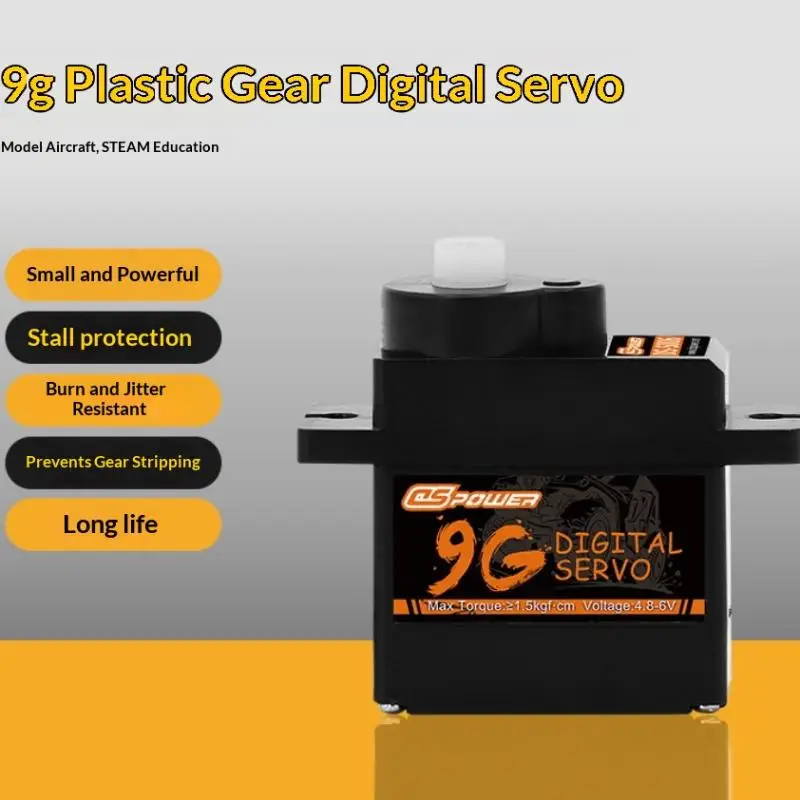 1 Juego de RC avión de ala fija Robot coche barco conducto avión pequeño servomotor 9g engranaje de plástico Servo Digital