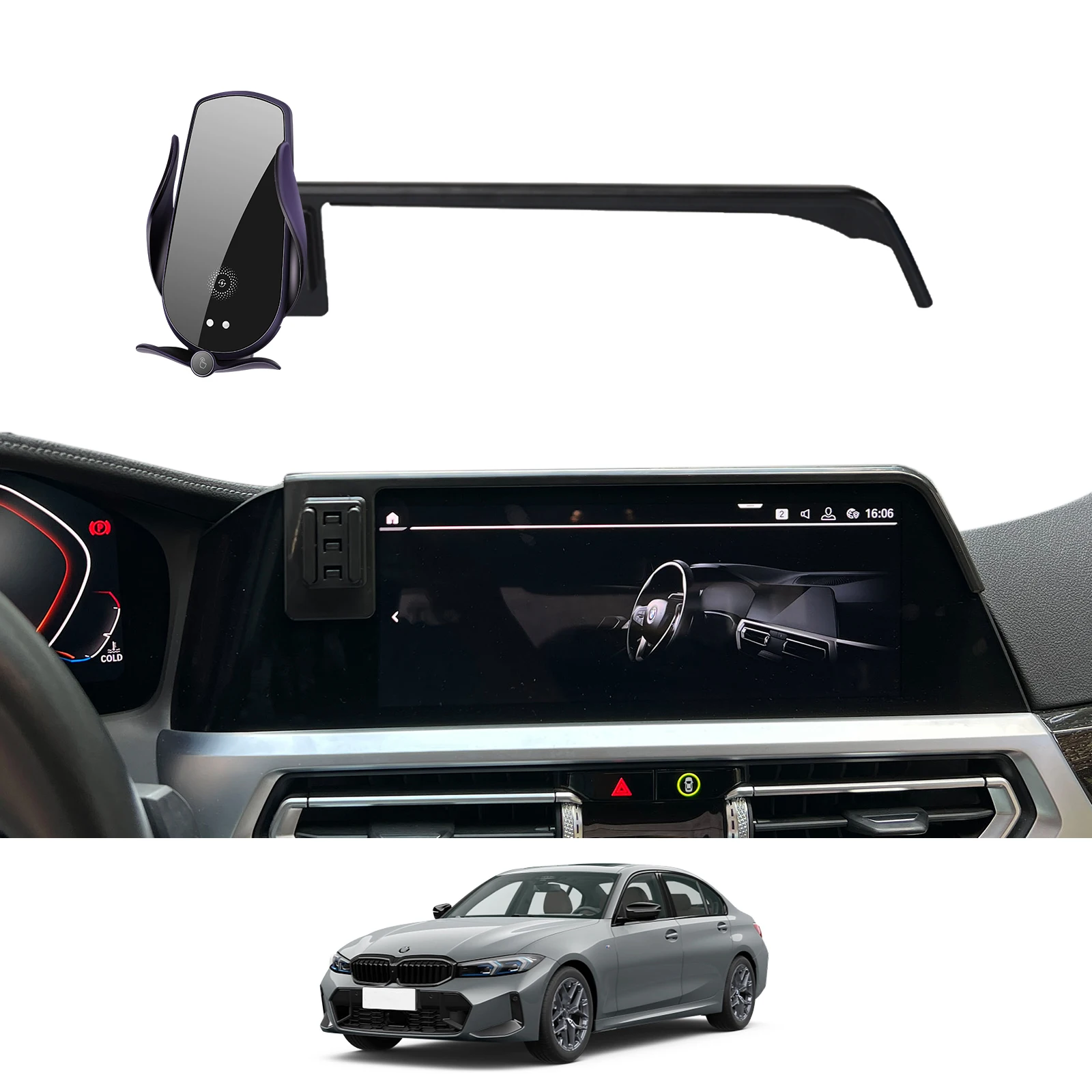 

for BMW 3 Series 2020-2022 G20 (G20in) Phone Holder Screen Fixed Navigation Bracket Base Wireless Charging Accessories