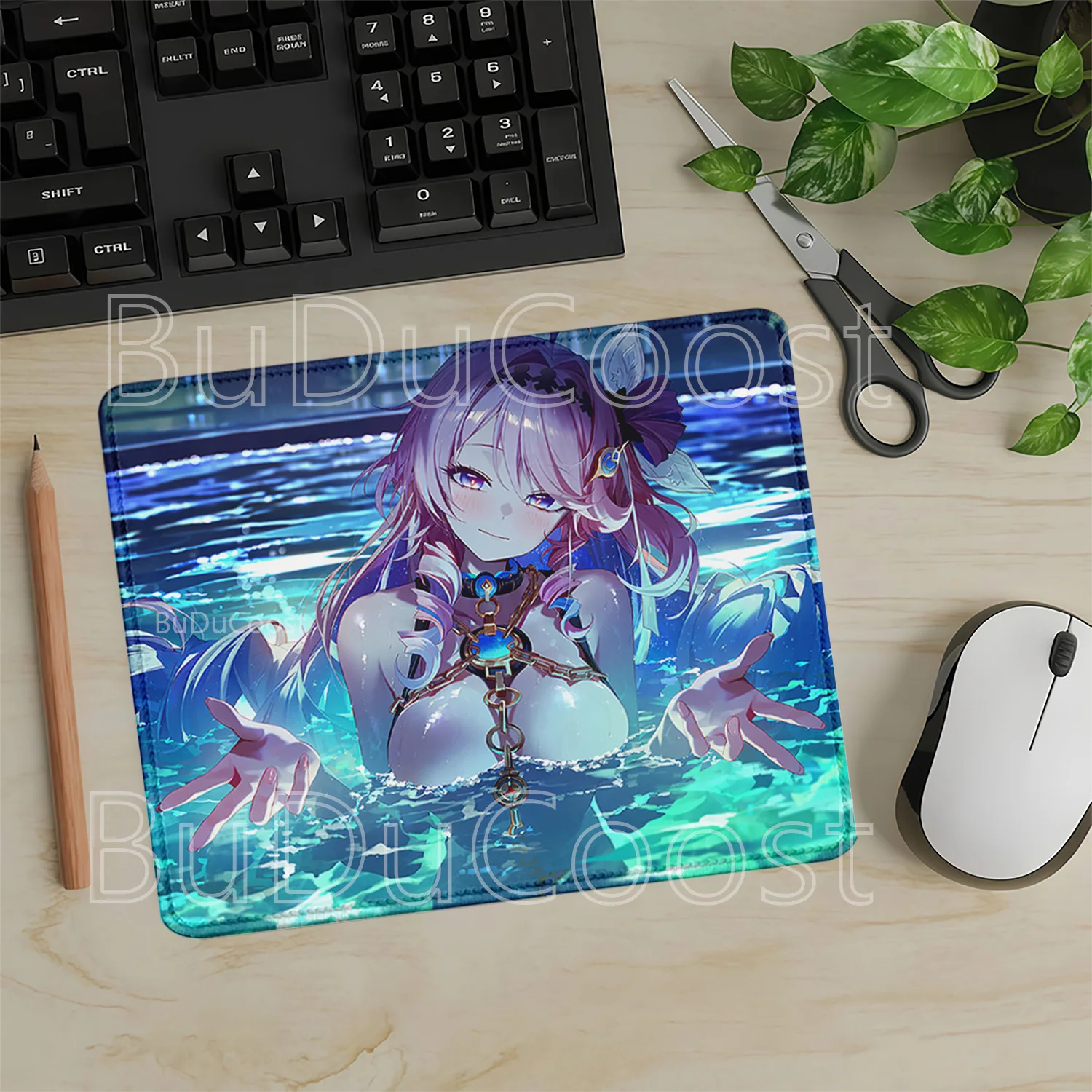 Wuthering Waves Denia WuWa Small Size Mousepad Kawaii Anime Girl Gaming Keyboard Mouse Pad Office HD Printing Overlock Desk Mat