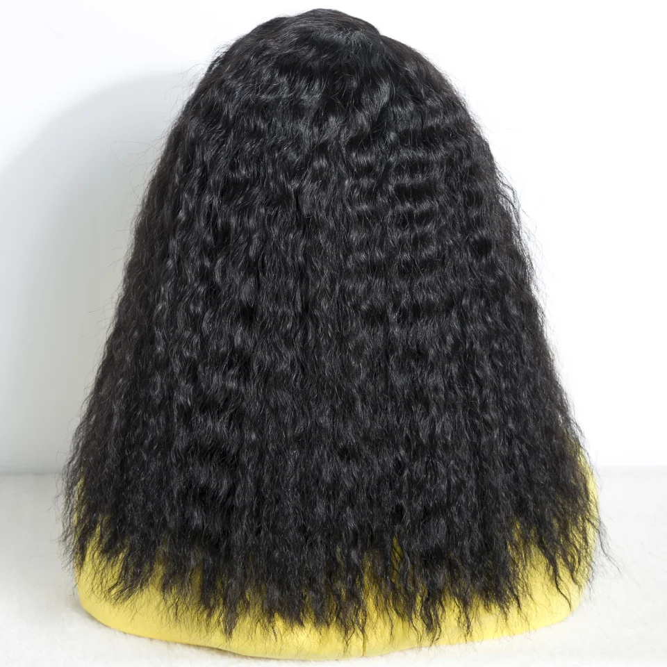 Peruca de cabelo humano frente de renda para mulheres, renda encaracolada profunda, marrom brasileiro, italiana, roupa para ir