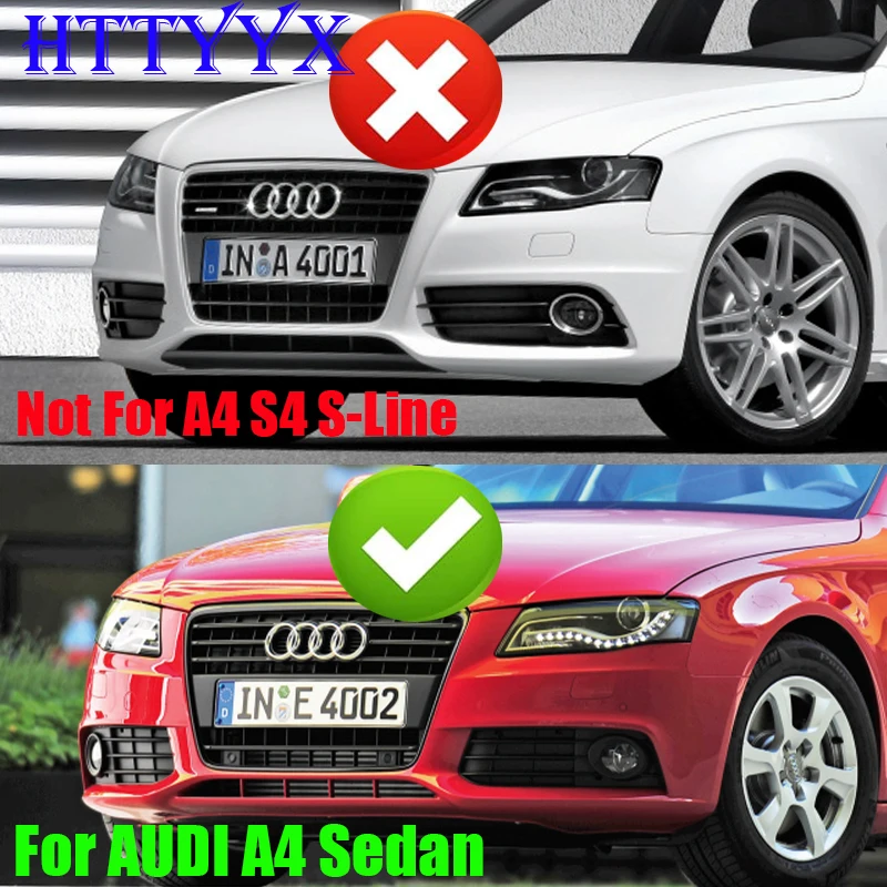 Car Front Bumper Splitter Lip Diffuser Body Kit Spoiler Guard For Audi A4 B8 8K Sedan 2007 2008 2009 2010 2011