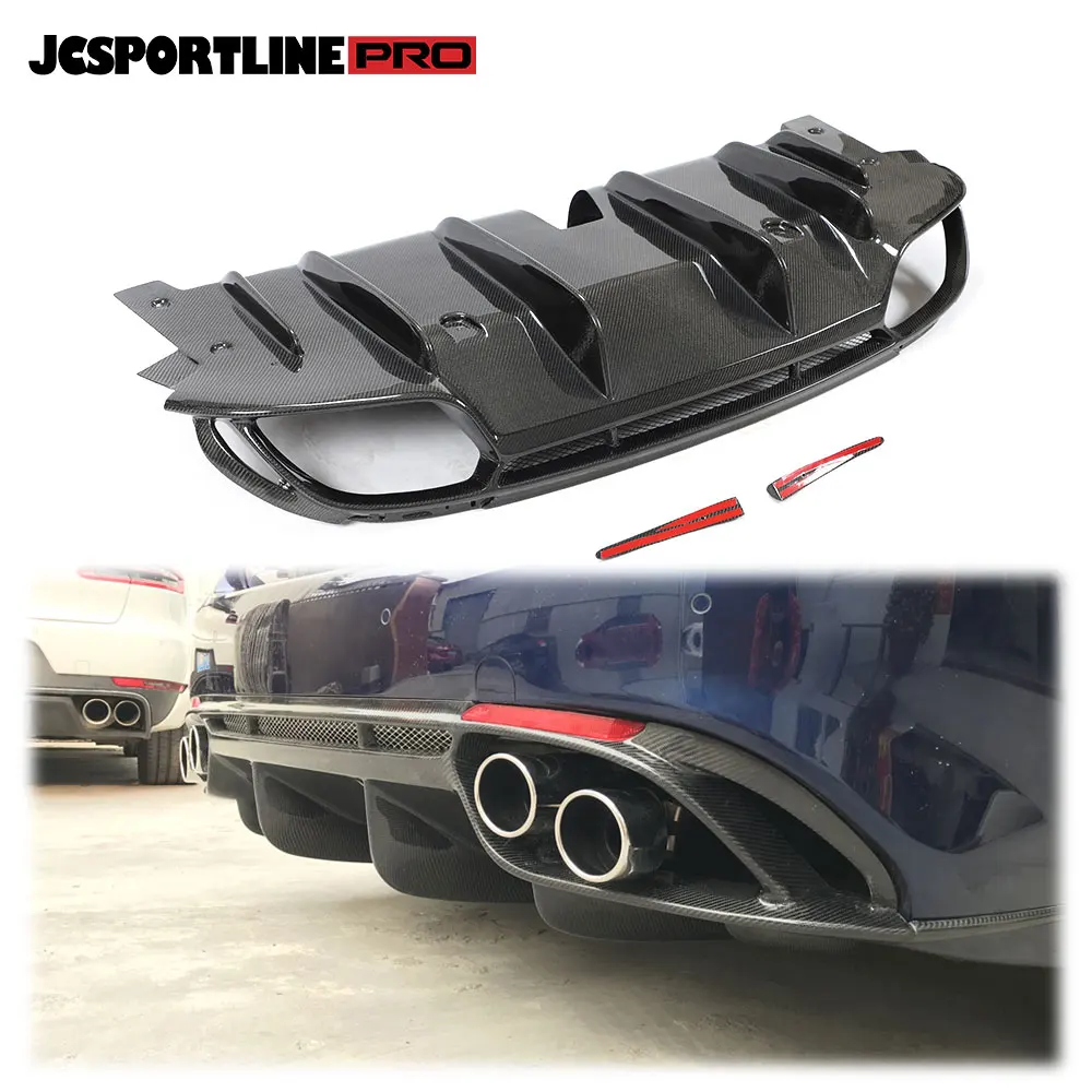 

Carbon Fiber Car Rear Bumper Diffuser Lip Spoiler for Alfa Romeo Giulia Quadrifoglio Sedan 4-Door 2017-2020