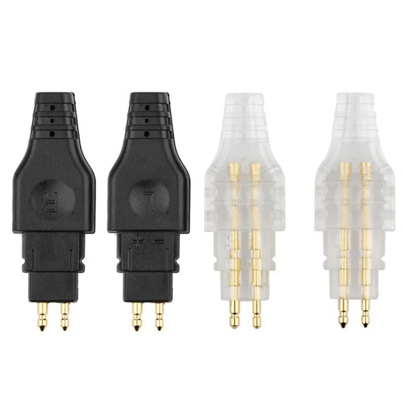 A06RP 2 Pcs Mini Earphone Cable Pin Audio Headphone Jack Plug Connector for Sennheiser HD650 HD600 HD580 HD25 Black