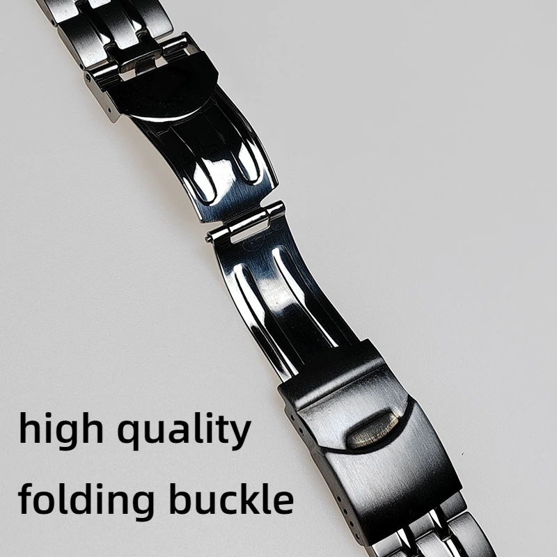 19mm 21mm for Swatch Stainless Steel Watch Band Strap Solid Metal Bracelet Iron Wrist Belt for Men Women Formal Dressed Bangle