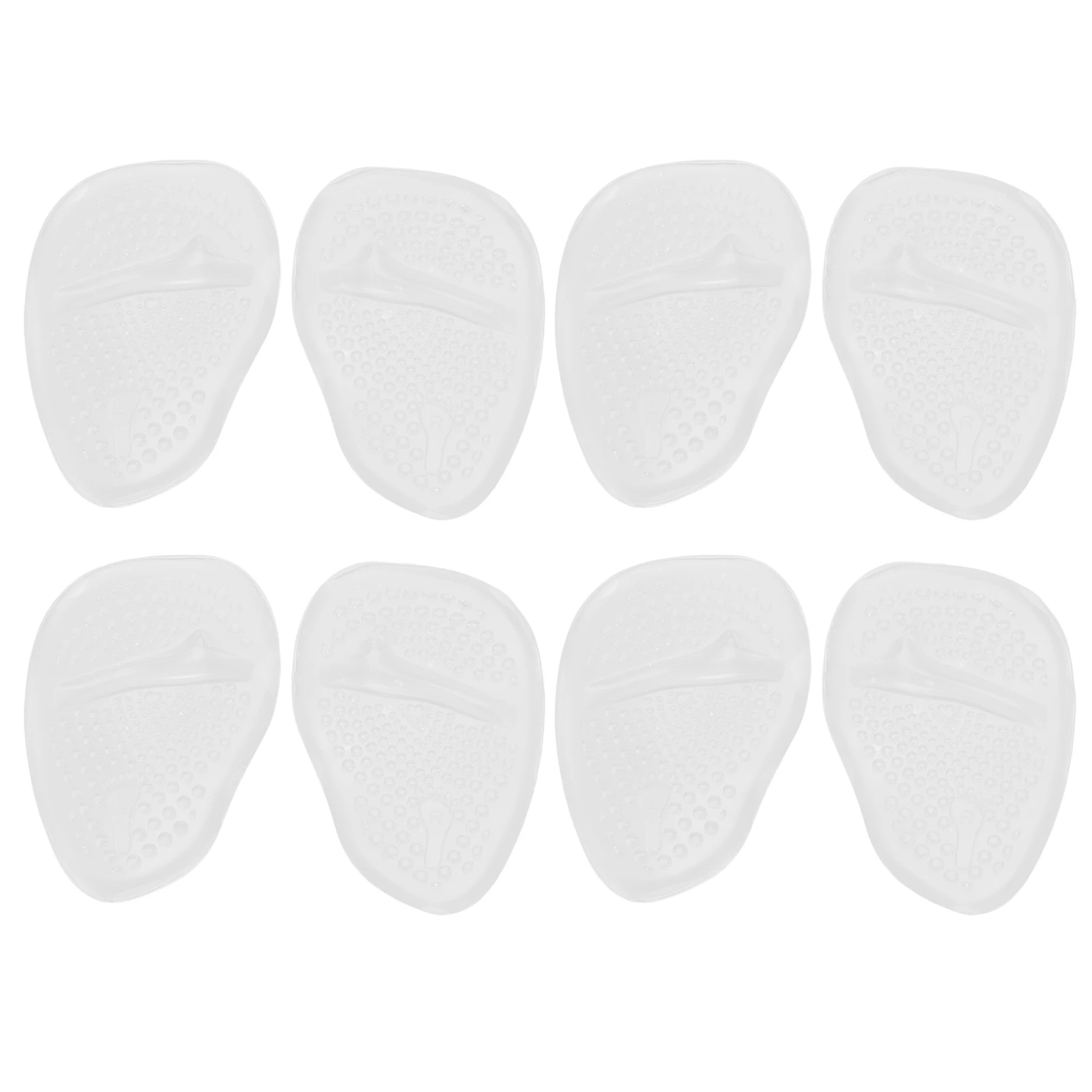 

4 Pairs Silicone Forefoot Pads Anti slip Cushions Shock absorption High Heel Soles Metatarsal Supports Half Foot Inserts