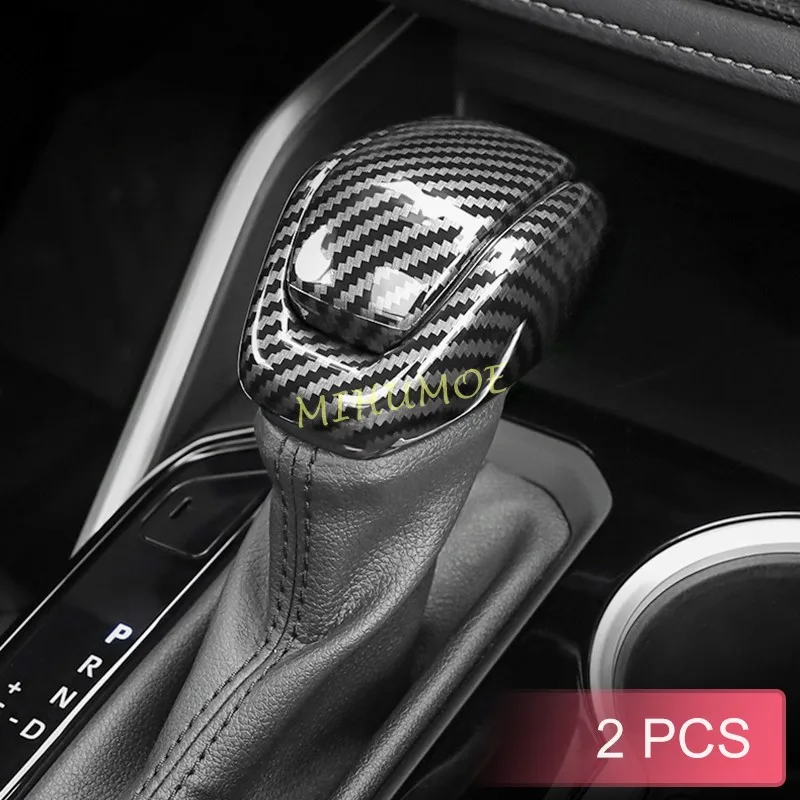 Carbon Fiber Gear Shift Knob Handle Cover Cap For Toyota Highlander RAV4 Kluger Venza Harrier Suzuki Across Interior Accessories