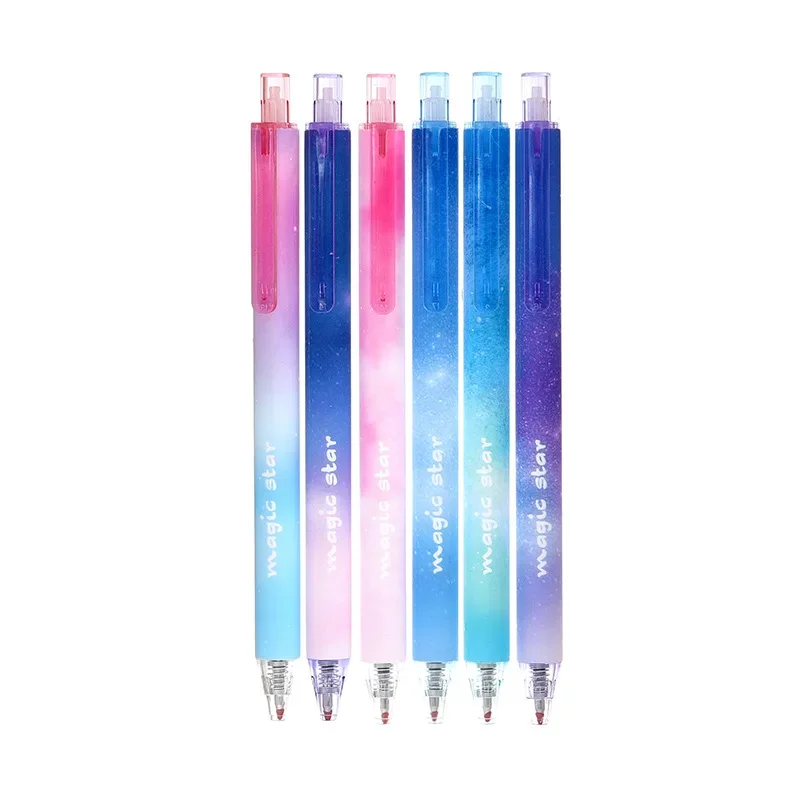 3 pçs/set céu estrelado gel caneta kawaii estudante de secagem rápida 0.5mm preto neutro caneta escola escritório material de escrita papelaria