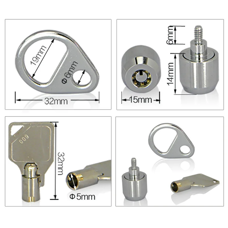 ABMF-4X Desktop Computer Lock Computer Case Lock Anti-Theft Lock For Internet Cafe Office Management Lock