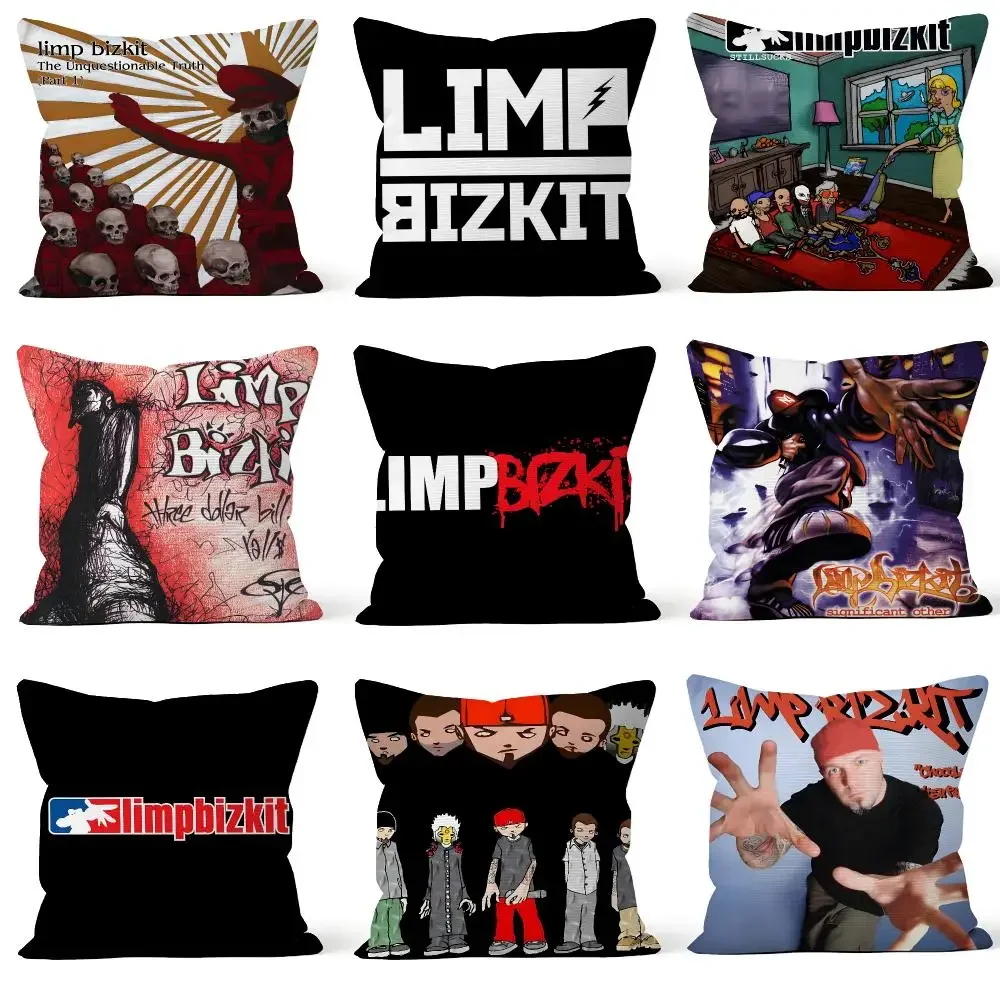 Band Limp Bizkit LB Fred Durst Nu Metal Cushion Cover Throw Pillow Soft Short Plush Cozy Durable For Sofa Bedroom Home Decor