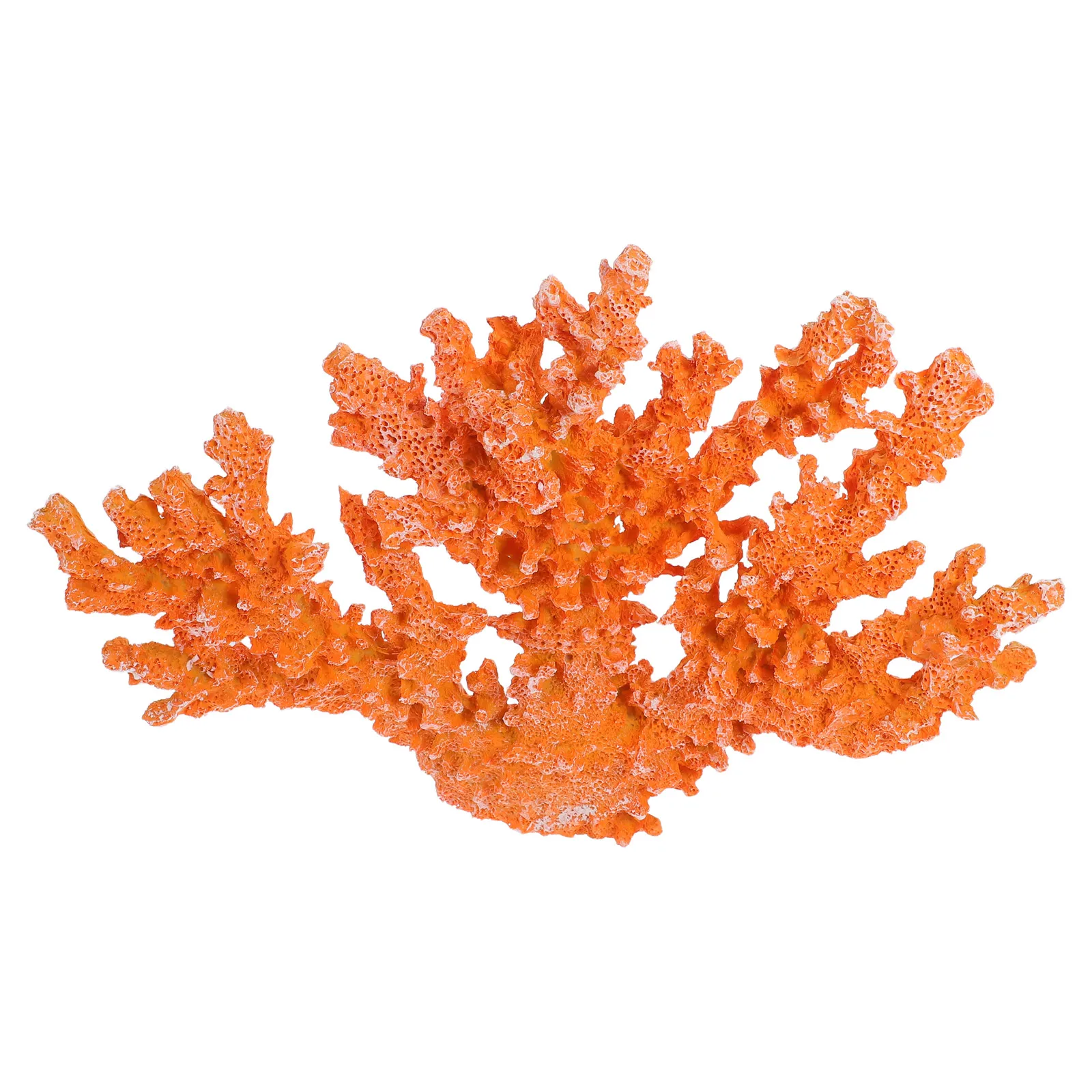 

Creative Simulated Coral Ornament Red Decorative Home Desktop Resin Reef Household Sculpture Coastal Style Living Room Bedroom