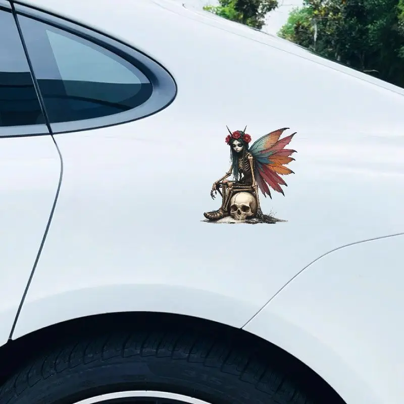 Gothic Female Skeleton Car Sticker Vinyl Decal Waterproof Rear Window Motorcycle Camper Bumper Truck Laptop Decoration SH1582 3
