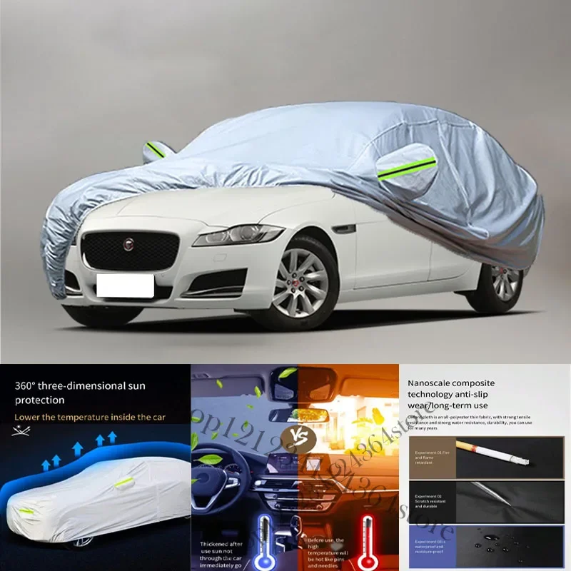 For Jaguar XF fit Outdoor Protection Full Car Covers Snow Cover Sunshade Waterproof Dustproof Exterior Car cover protection