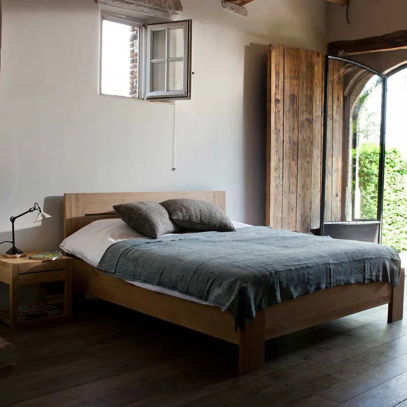 Imported teak furniture pure solid wood bed frame master bedroom double bed