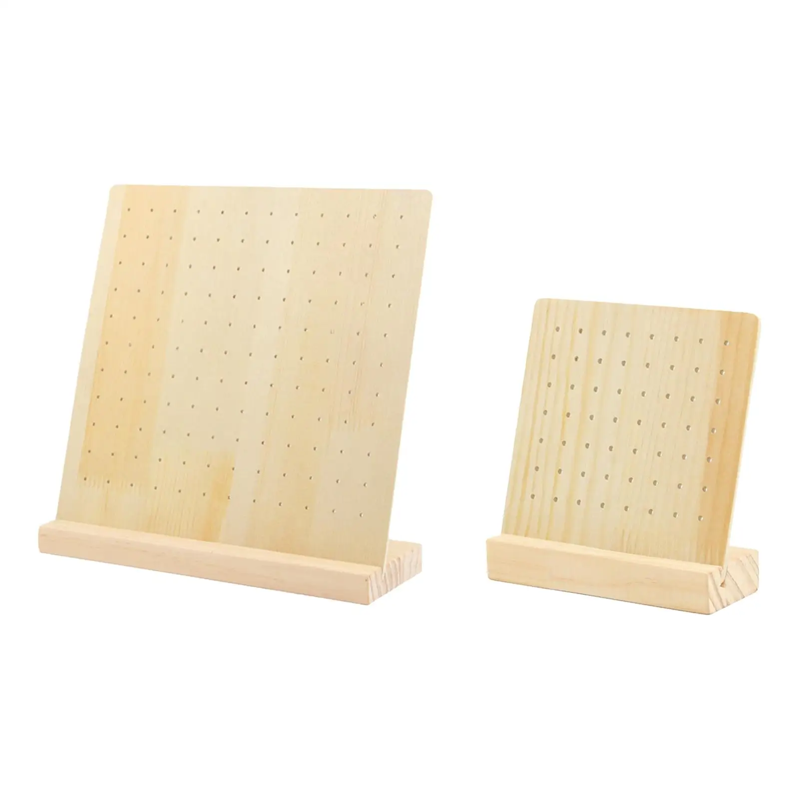 حامل عرض Pegboard الخشبي رف البيع بالتجزئة، حامل قلادة حامل المجوهرات لـ #1