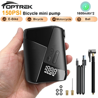 Mini Air Pump Bike 1600mAh 150psi Portable MTB Electric Tire Bicycle Inflator Road Motorcycle Car Pump Boat AUTO Tyre Balls